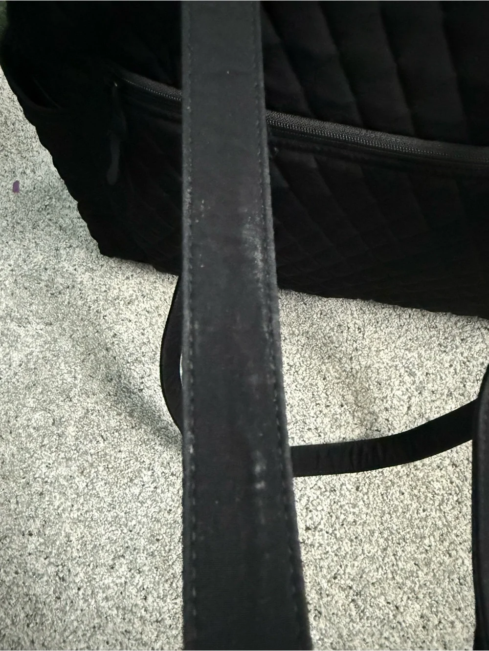 Vera Bradley Quilted Black Baby Bag with attached changing pad